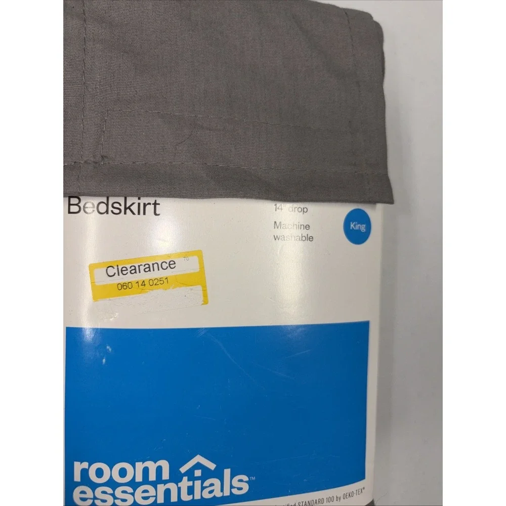 King Bedskirt Dark Gray - Room Essentials: Cotton Blend, 215 Thread Count